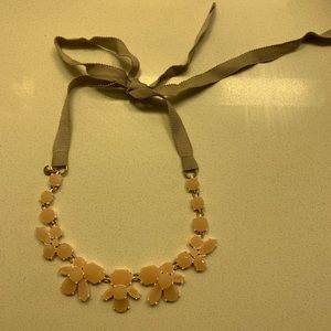 J.Crew cloth tie crystal necklace